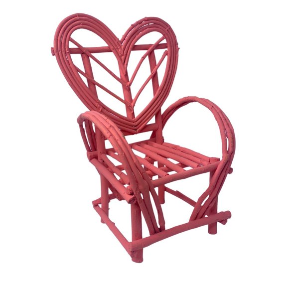 Vintage Other - Pink Heart Chair Plant Stand